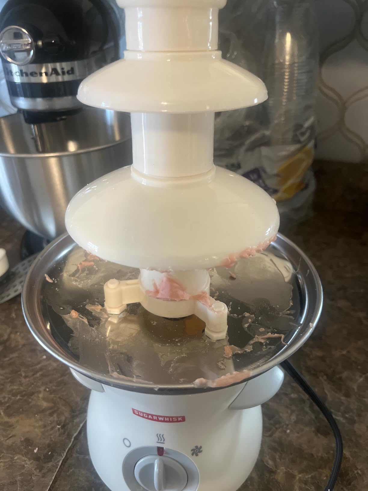 SugarWhisk 3 Tier Mini Chocolate Fountain Machine, Easy to Use & Clean, Great for Parties, Events & Weddings, 22 Oz Capacity, Aqua customer photo 1