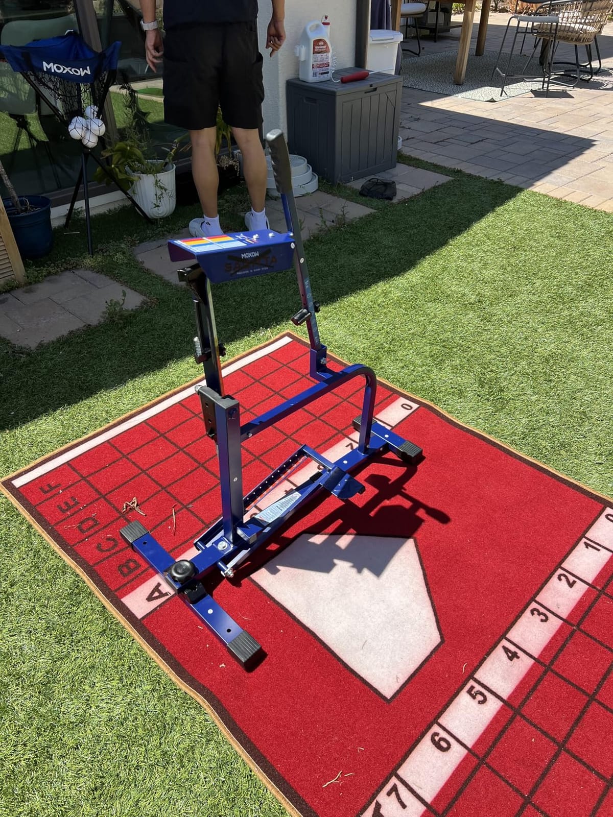 MOXOW Sagitta Manual Baseball & Softball Pitching Machine with Ball Caddy - Portable Ball Launcher for Batting and Fielding Practice, Ideal for All Skill Levels customer photo 1