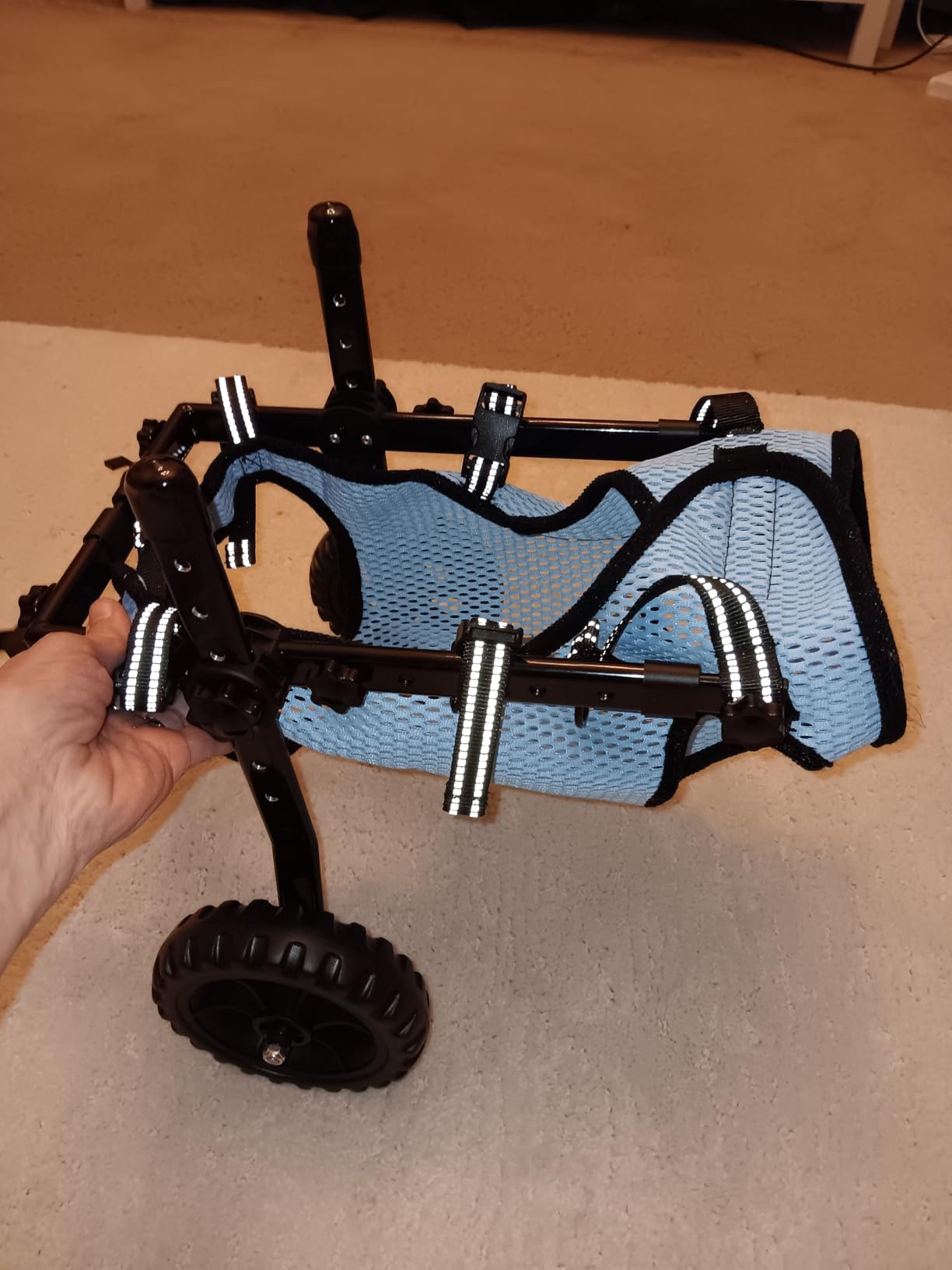 VEVOR Dog Wheelchair for Back Legs, Lightweight 2 Wheels Pet Wheelchair, Height, Width & Length Adjustable, Dog Cart with Shock-Absorbing Wheels, for Injured, Disabled Dogs customer photo 2