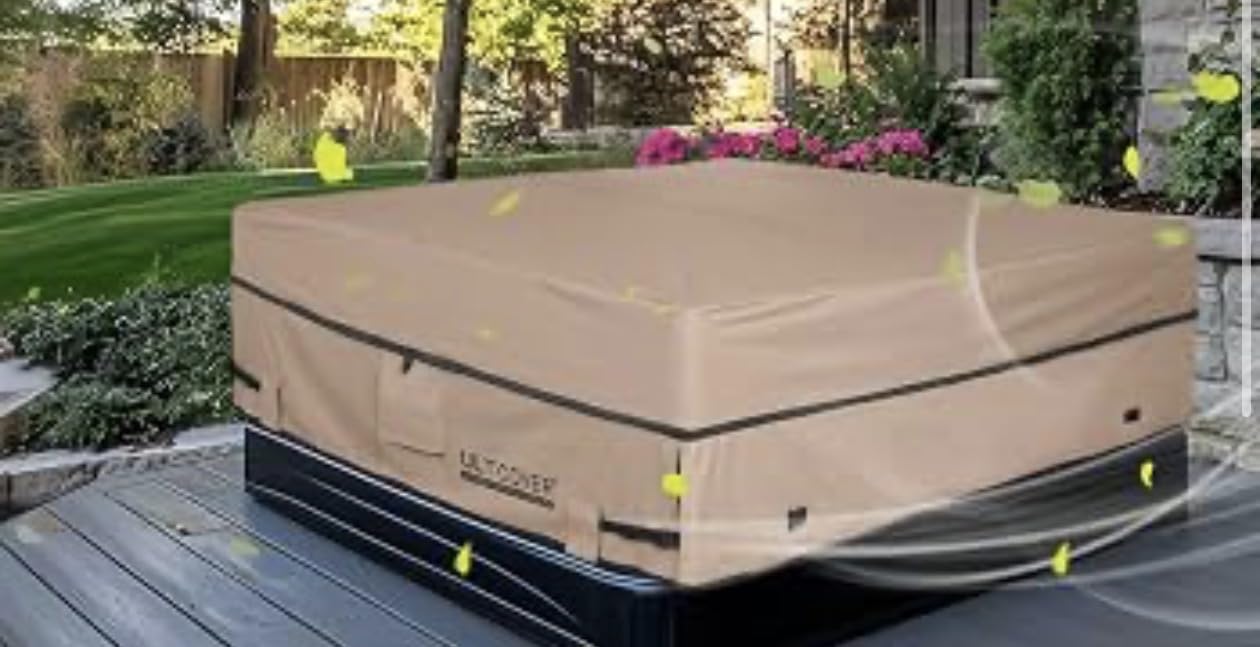QH.HOME 85x85 Square Hot Tub Cover, 1000D IP65 Waterproof customer photo 1