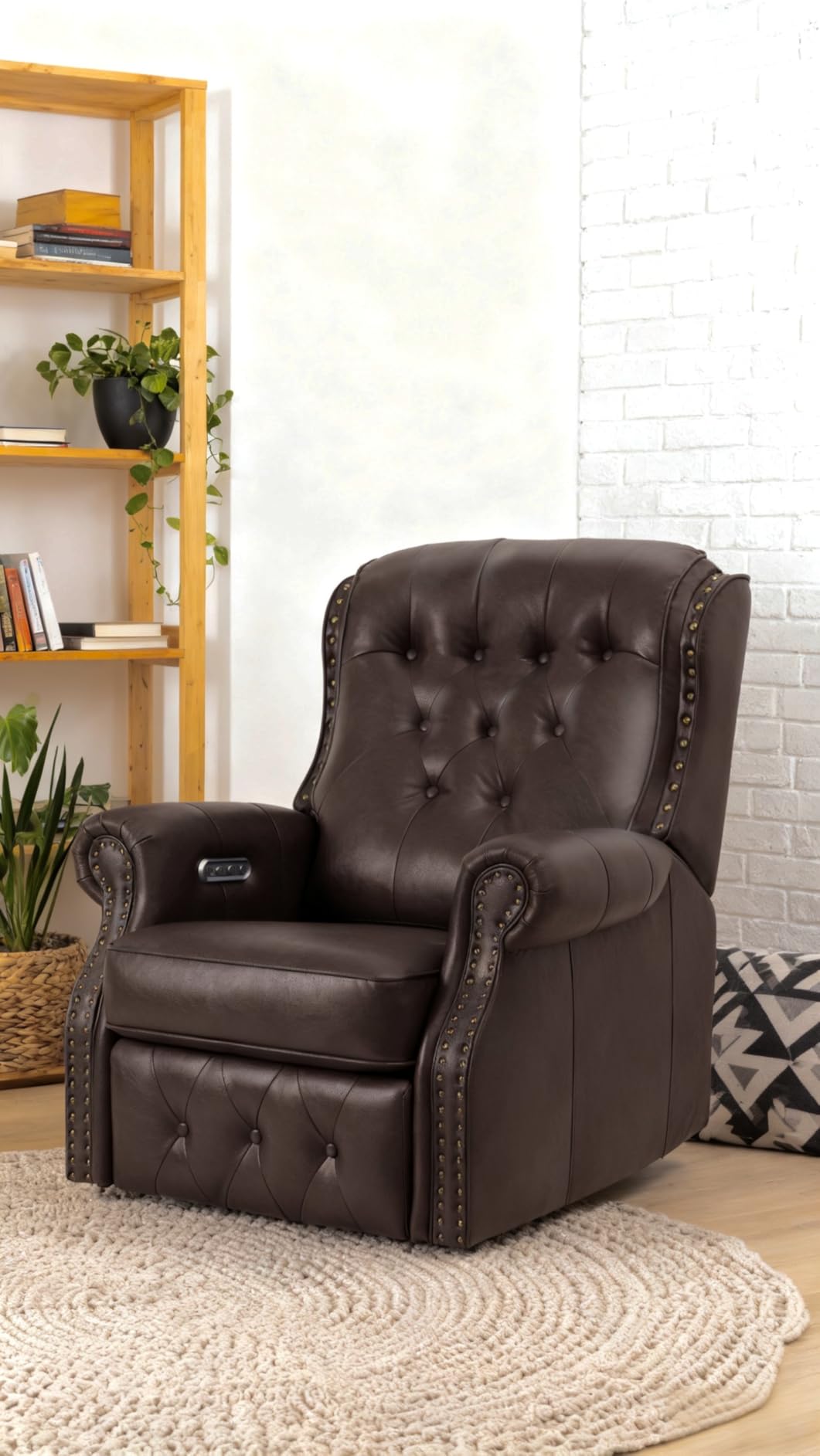 EONIX Dual Motor Zero Gravity Wingback Recliner, Navy Blue | Infinite Position, Lay Flat, USB Ports, Extended footrest, Easy-to-clean, Electric Reclining Chairs for Living Room customer photo 1