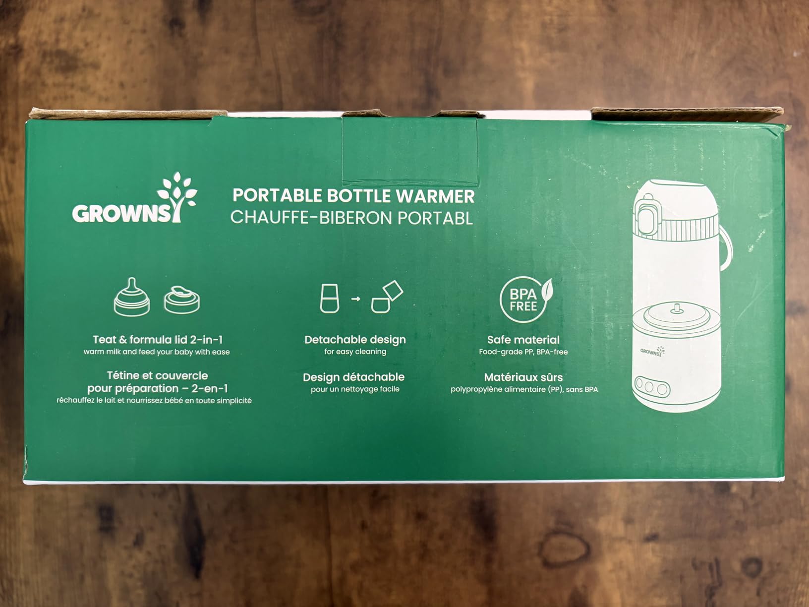 Grownsy Portable Bottle Warmer, Detachable All-in-One Travel Milk Warmers customer photo 1