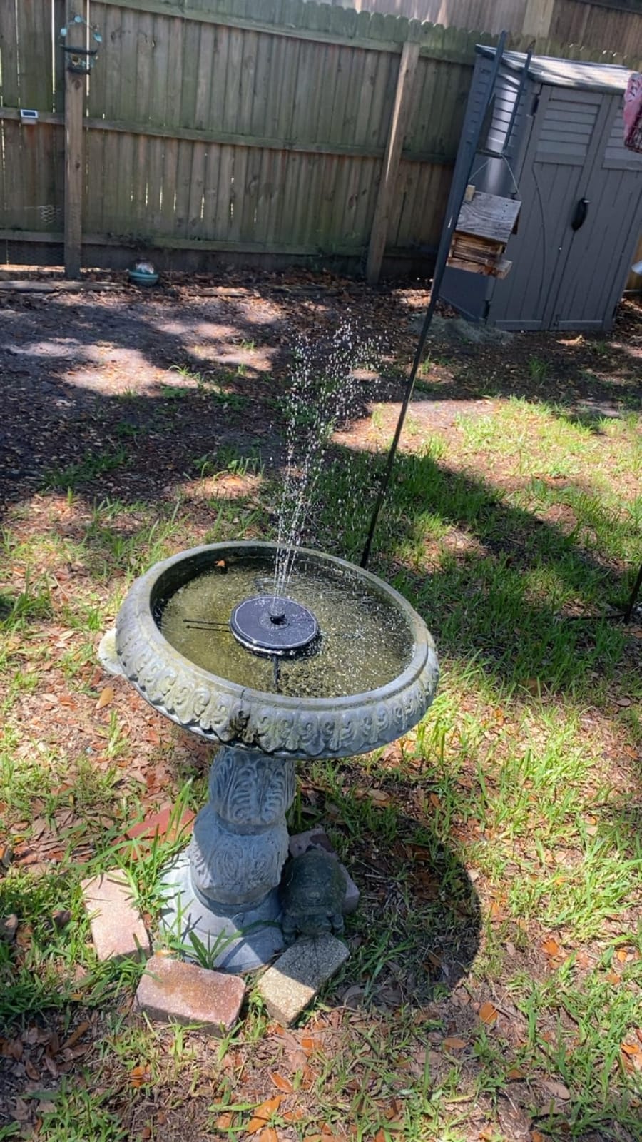 Yzert Solar Fountain, 3-Level Adjustable Water Height, 3.5W Glass Powerful Outdoor Fountain Pump with Rotating Rods & 7 Nozzles for Bird Bath, Garden, Pond, Patio, Flower Pot (2026 Model) customer photo 1