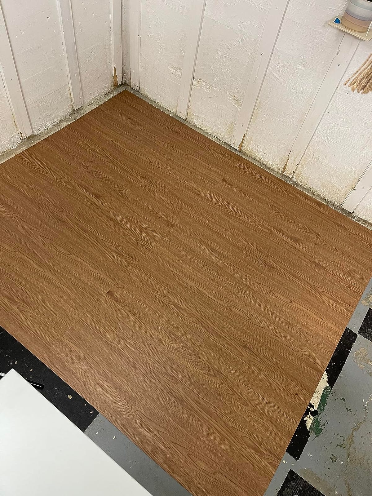 Mysflosy Peel and Stick Floor Tiles, Self-Adhesive Luxury Vinyl Flooring Plank, 6'' x 36'', 36 Pack 54 Sq.Ft, Waterproof DIY Deep Wood Grain Planks Easy to Install for Kitchen, Living Room customer photo 1