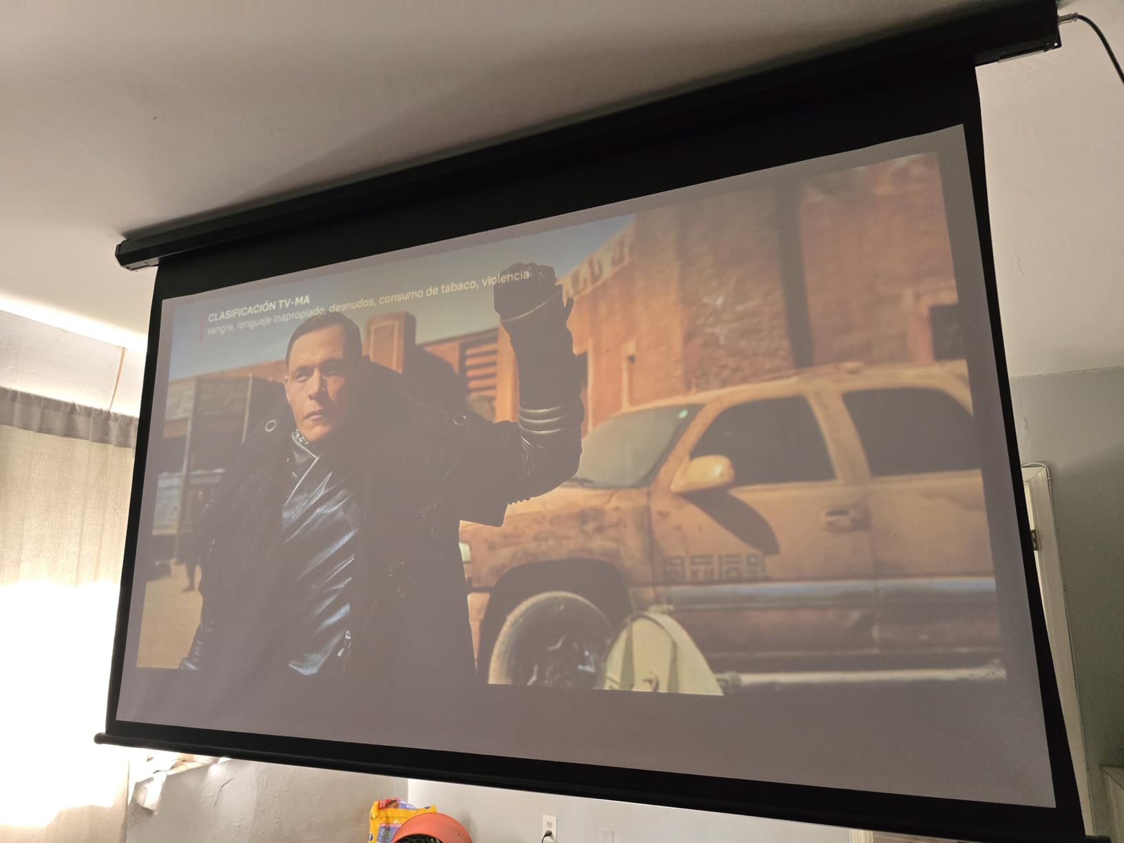 150 Inch Projector Screen Motorized Electric Rising Projector Screen Black customer photo 2