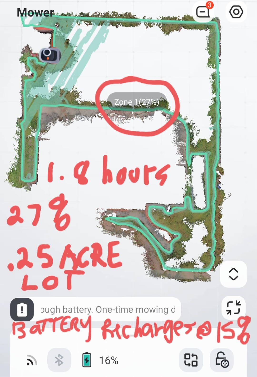 Segway Navimow i215 LiDAR Robot Lawn Mower, Wire Free Robotic Lawn Mower for 0.37 Acre, LiDAR & Vision Dual Fusion, Auto Mapping, Off-Road Wheels for 45% Slopes, Quiet 59 dB(A) Mowing customer photo 2