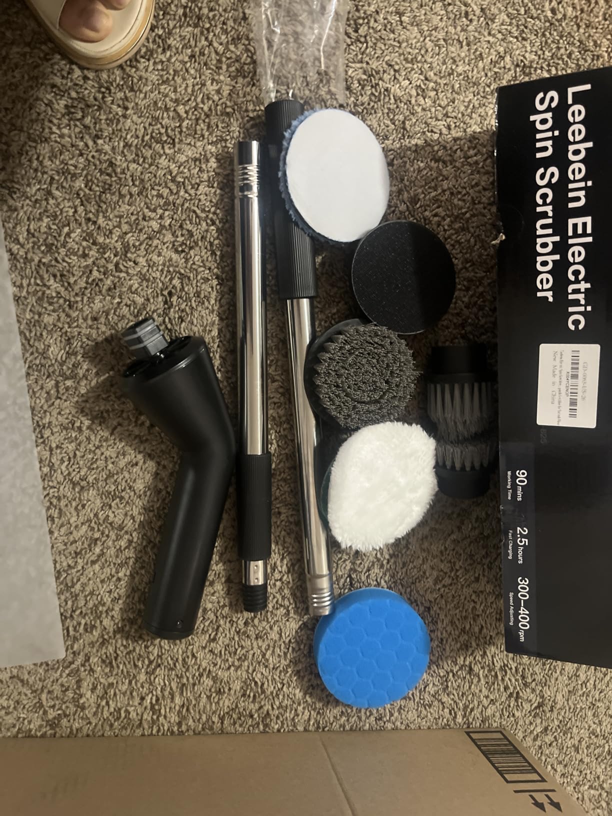 Electric Spin Scrubber, Power Shower Cleaning Brush with Extendable Handle customer photo 1