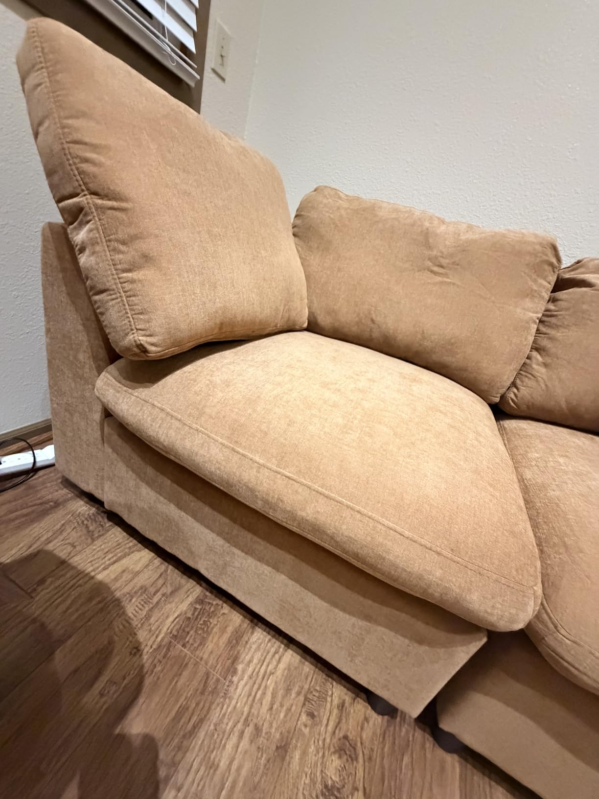 Oversized Modular Sectional Sofa Couch, Large 7 Seater Corner Sofa Modern U Shaped Sectional Couch with Ottoman Cloud Couches for Living Room, Office, Spacious Space, Beige - Chenille customer photo 1