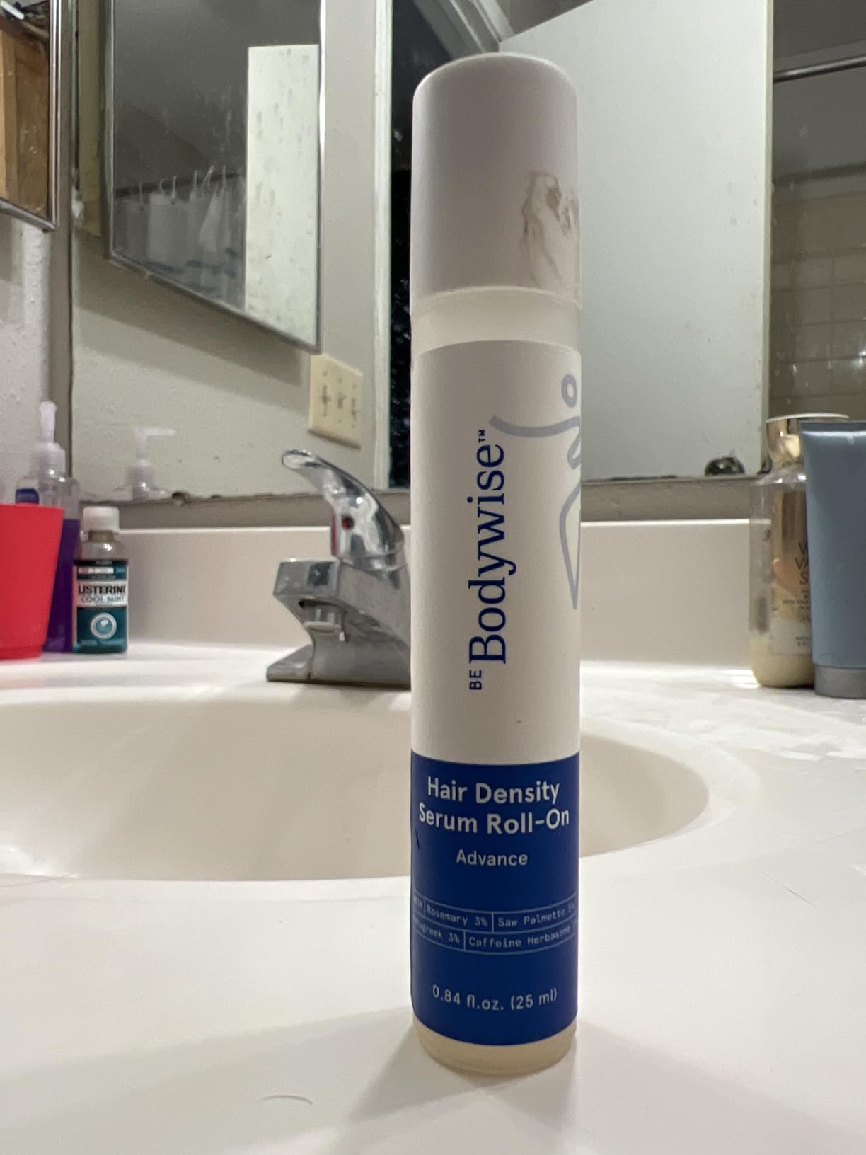 Be Bodywise Hair Growth Serum Roll On - 5% Saw Palmetto, 3% Rosemary Oil for Hair Growth, 3% Fenugreek,1% Caffeine Herbasome | Serum for Hair Loss & Hair Regrowth For Men & Women 25ml/0.84 fl oz customer photo 2