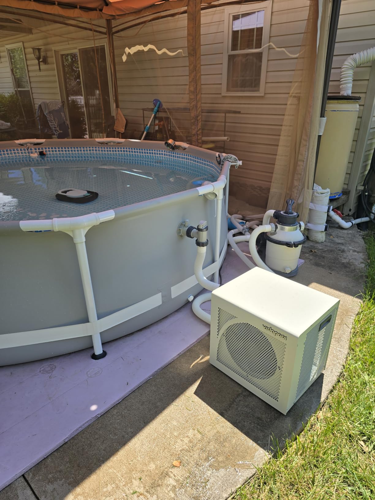 75,000 BTU Inverter Swimming Pool Heat Pump for Above Ground and Inground Pool, Smart WiFi Control Electric Pool Heater customer photo 2