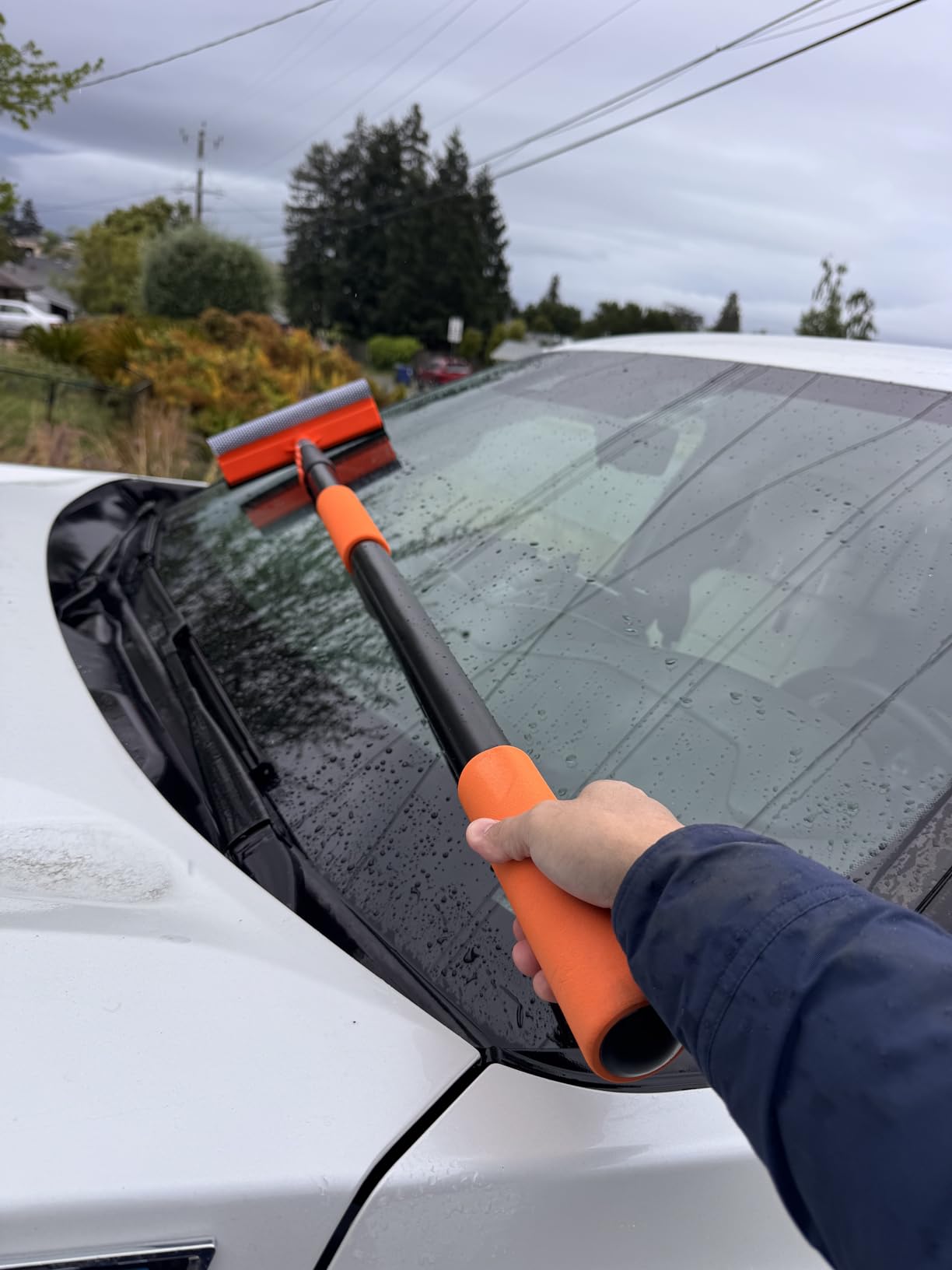 SISUPASSIE 12FT Car Wash Brush with Long Handle, 12-Inch Soft Bristle Car Cleaning Brush for Cleaning RV, Truck, Boat, Solar Panels, Orange customer photo 2