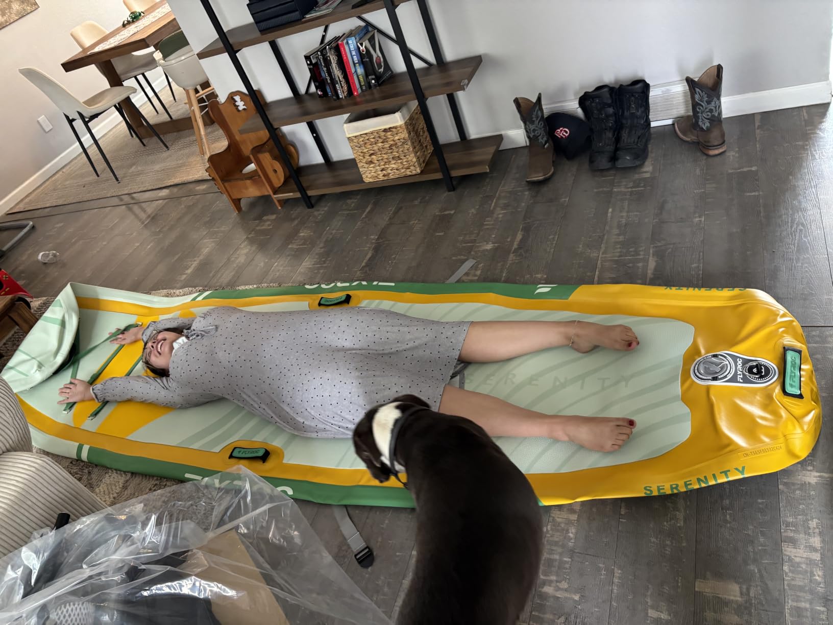 11'6/11’x35 Extra Wide Inflatable Paddle Board, 450/430lb Capacity Stand Up Paddle Board for Adults (x3), Stable Inflatable SUP, All Skill Levels, 3/5 Handles, 100L Backpack, 3PCS Paddle, 5L Dry Bag customer photo 1