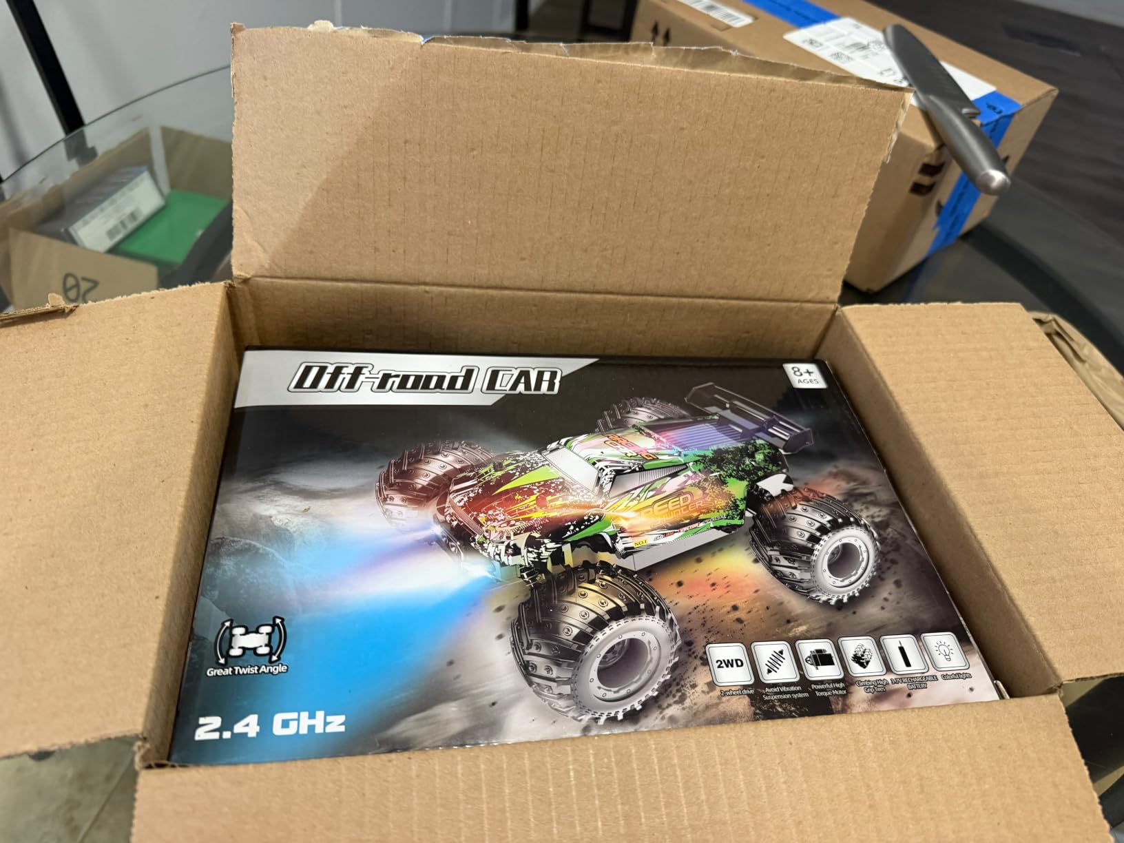 Remote Control Car All-Terrain 1:18 Rc Car with LED Lights 2 Batteries customer photo 2