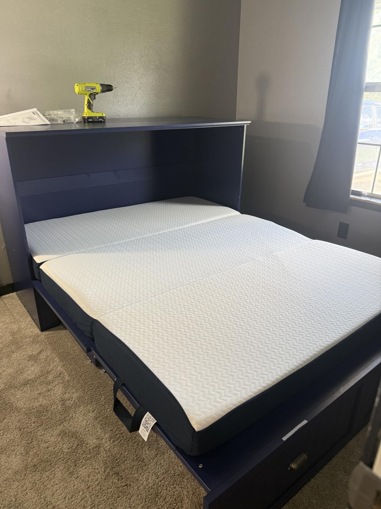 AMERLIFE Queen Size Murphy Bed with Bedside Tables & 3 Storage Drawers customer photo 2