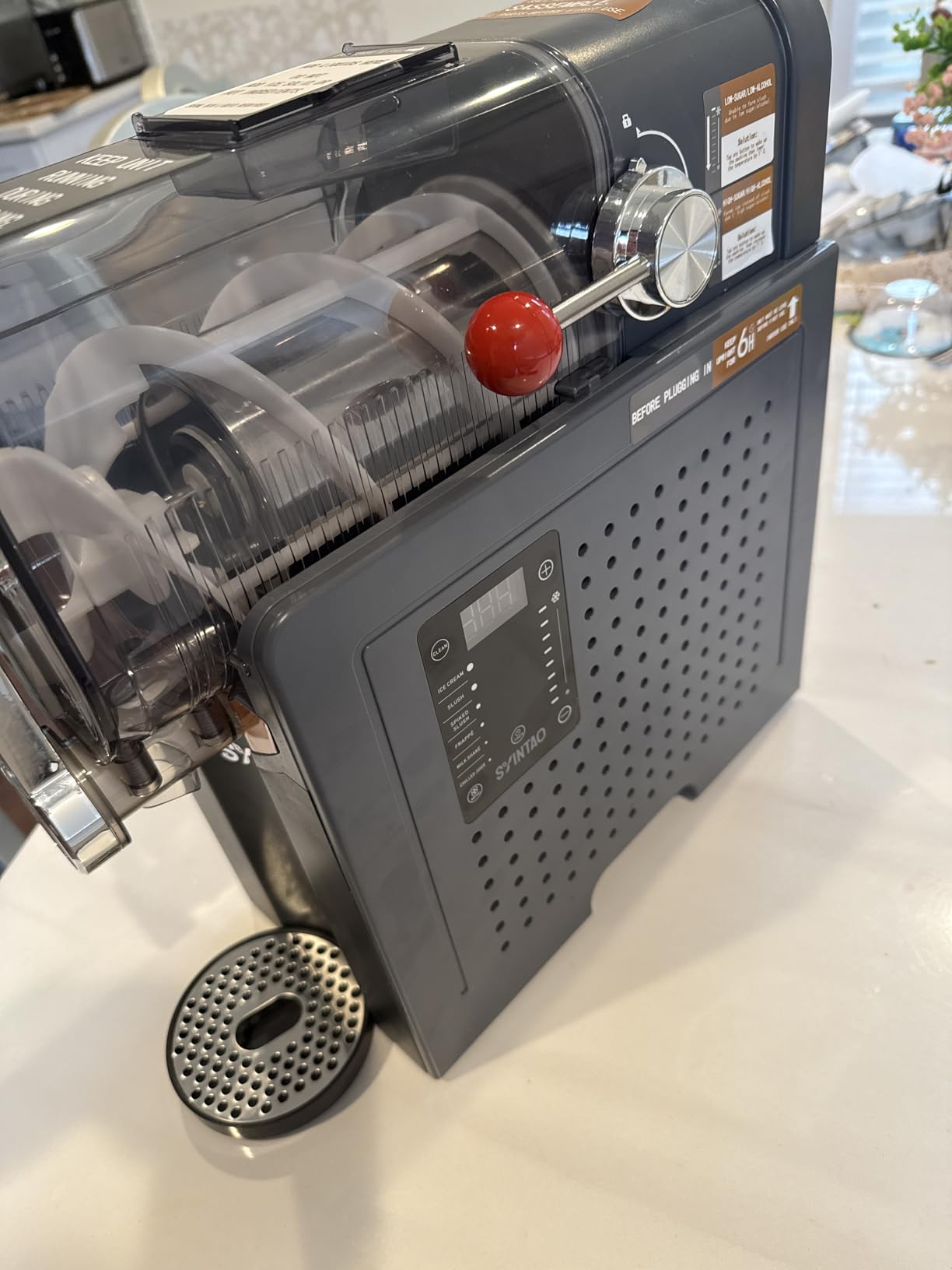 SYINTAO Slushie Machine for Home, No Ice Needed, Soft Serve Ice Cream Maker customer photo 1