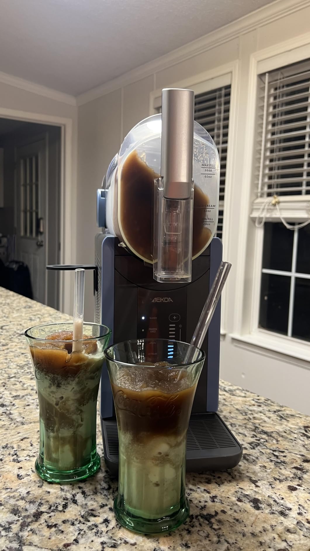 Slushie Machine for Home, 66oz Smart Frozen Drink Maker, 5 Programs & Clean Mode, No-Ice-Needed Slushy Maker for Margaritas, Smoothies, Milkshakes, Cocktails, and Soft Serve Ice Cream (Blue) customer photo 2