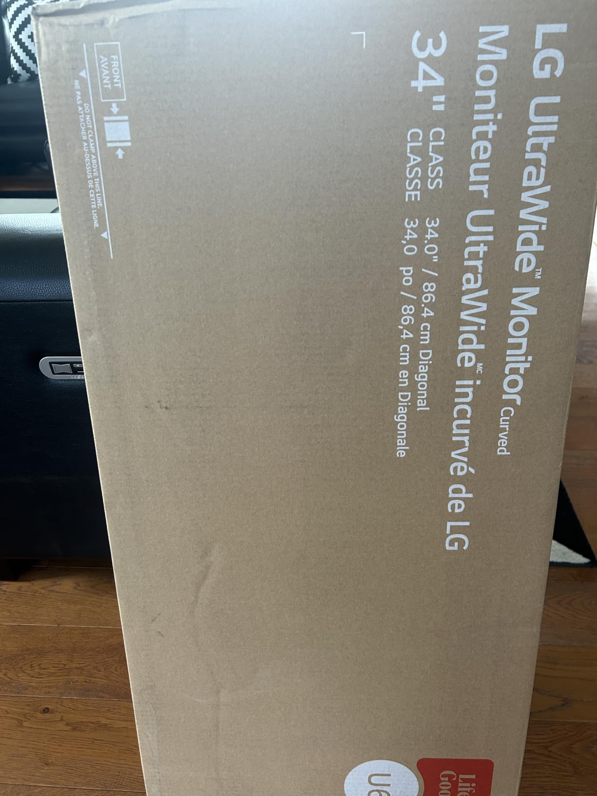 LG 34U60ZB-B 34-inch UltraWide WQHD 120Hz HDR10 1800R Curved Monitor, sRGB 99%, LG Switch, Reader Mode, Flicker Safe, HDMI, DisplayPort customer photo 1