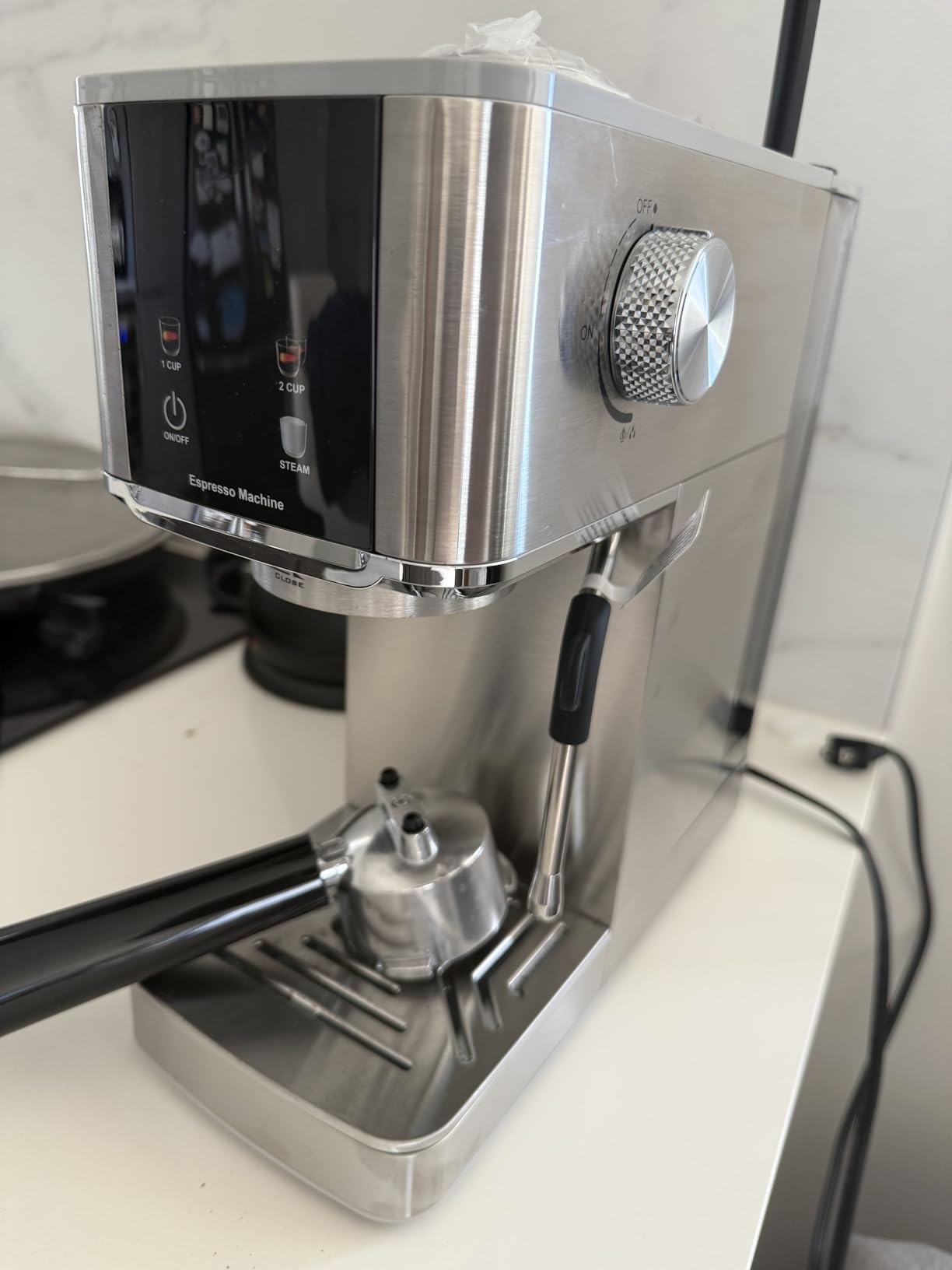 Kismile Espresso Machine with Grinder, 20 Bar Expresso Coffee Machines with Milk Frother, 58mm Expresso Machines for Home, Perfect for Cappuccino & Latte, Stainless Steel(2026 Upgrade) customer photo 1