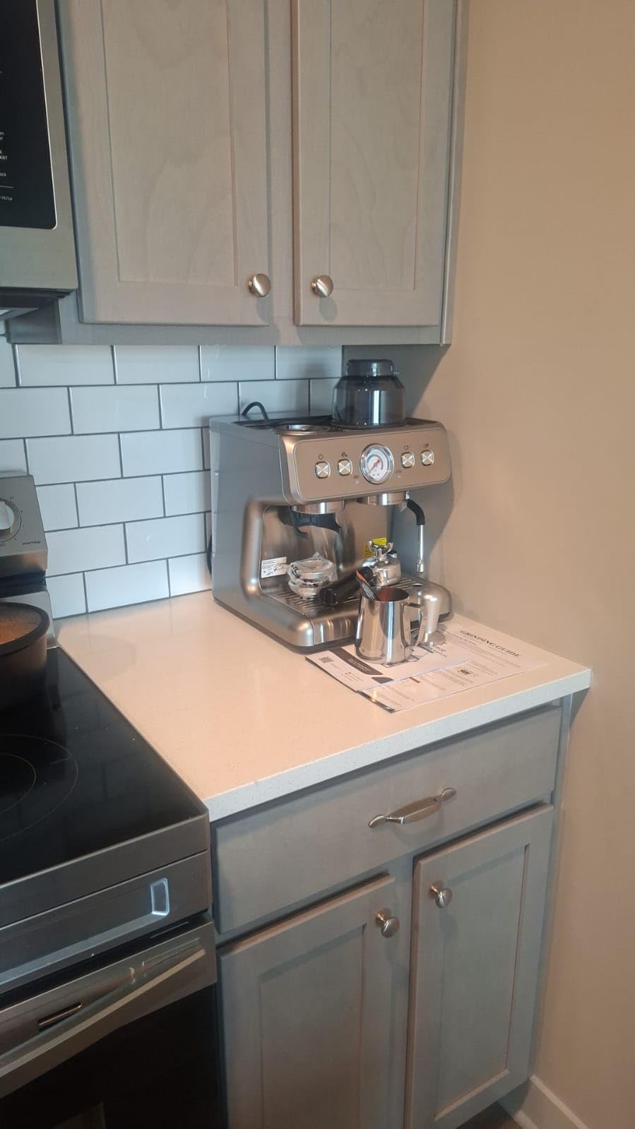 Kismile Espresso Machine with Grinder, 20 Bar Expresso Coffee Machines with Milk Frother, 58mm Expresso Machines for Home, Perfect for Cappuccino & Latte, Stainless Steel(2026 Upgrade) customer photo 2