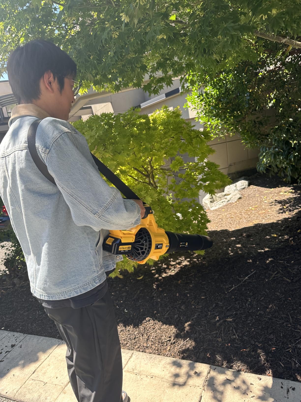 LOSART Leaf Blower Cordless, 650CFM & 3 Speed Levels, 1200W Electric Cordless Leaf Blower with 2 x 5.0Ah Batteries & Fast Charger, Blowers for Lawn Care, Yard, Blowing Leaves, Dust, Snow customer photo 1