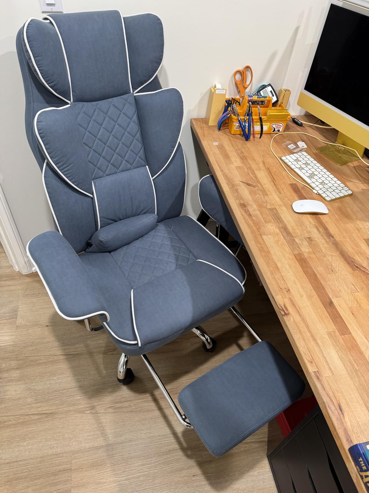 NEO CHAIR Big & Tall Leather Office Chair, High Back, Lumbar Support, Black | Gaming Chair for Adults and Computer Use, Reclining Office Chair with Foot Rest, Comfy Design and Heavy Duty Support customer photo 2