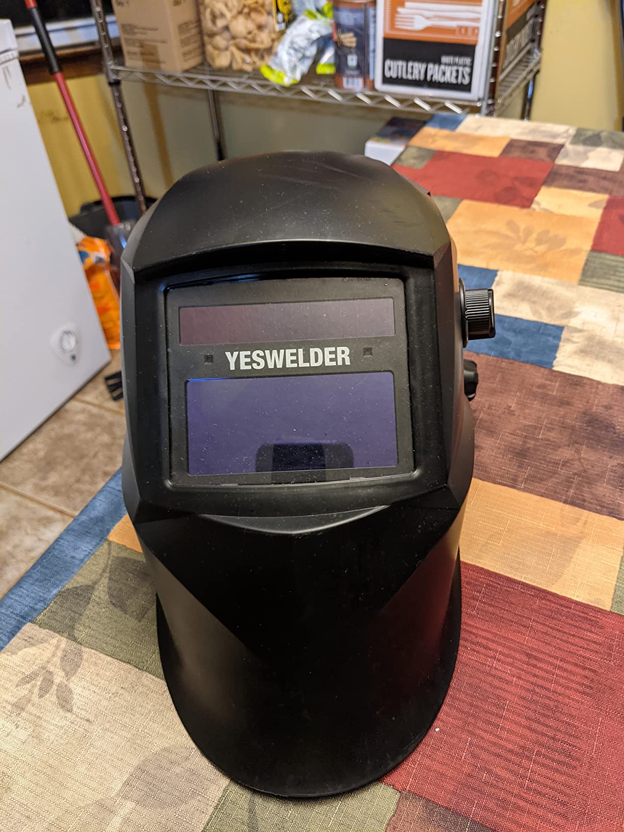 YESWELDER Auto-Shade Welding Helmet, Internal Digital Control, 180° View customer photo 1