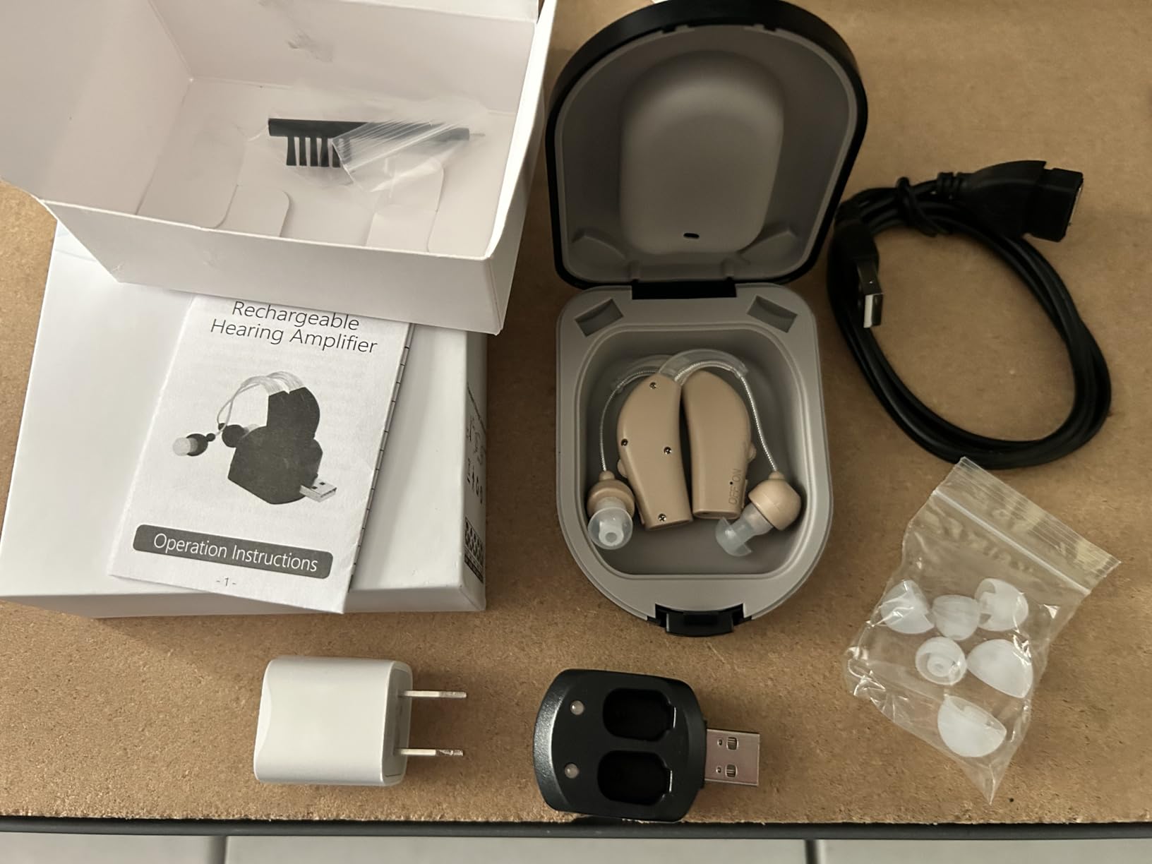 Hearing Aids for Seniors Rechargeable 24H Battery | Design DSP Noise Reduction OTC Hearing Aids for Mild to Moderate Hearing Loss Easy Volume Control Not Amplifiers customer photo 2