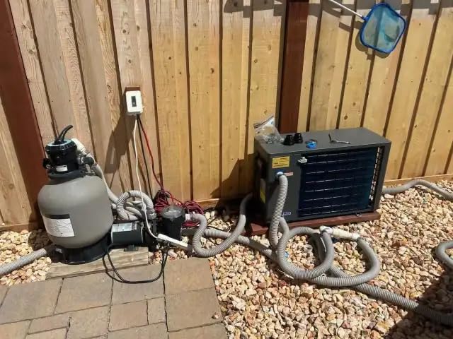7,000 Gallon Electric Above Ground Pool Heater Heat Pump 110V customer photo 1