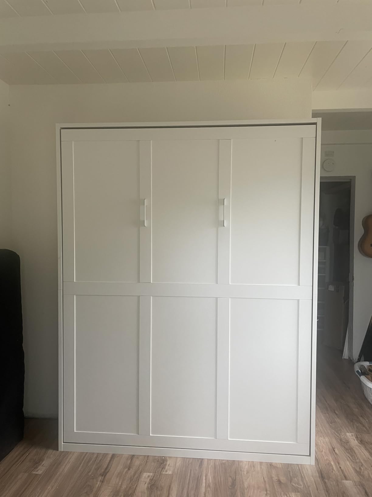 Queen Murphy Bed with Desk, Space Saving Wall Bed and Side Storage customer photo 2