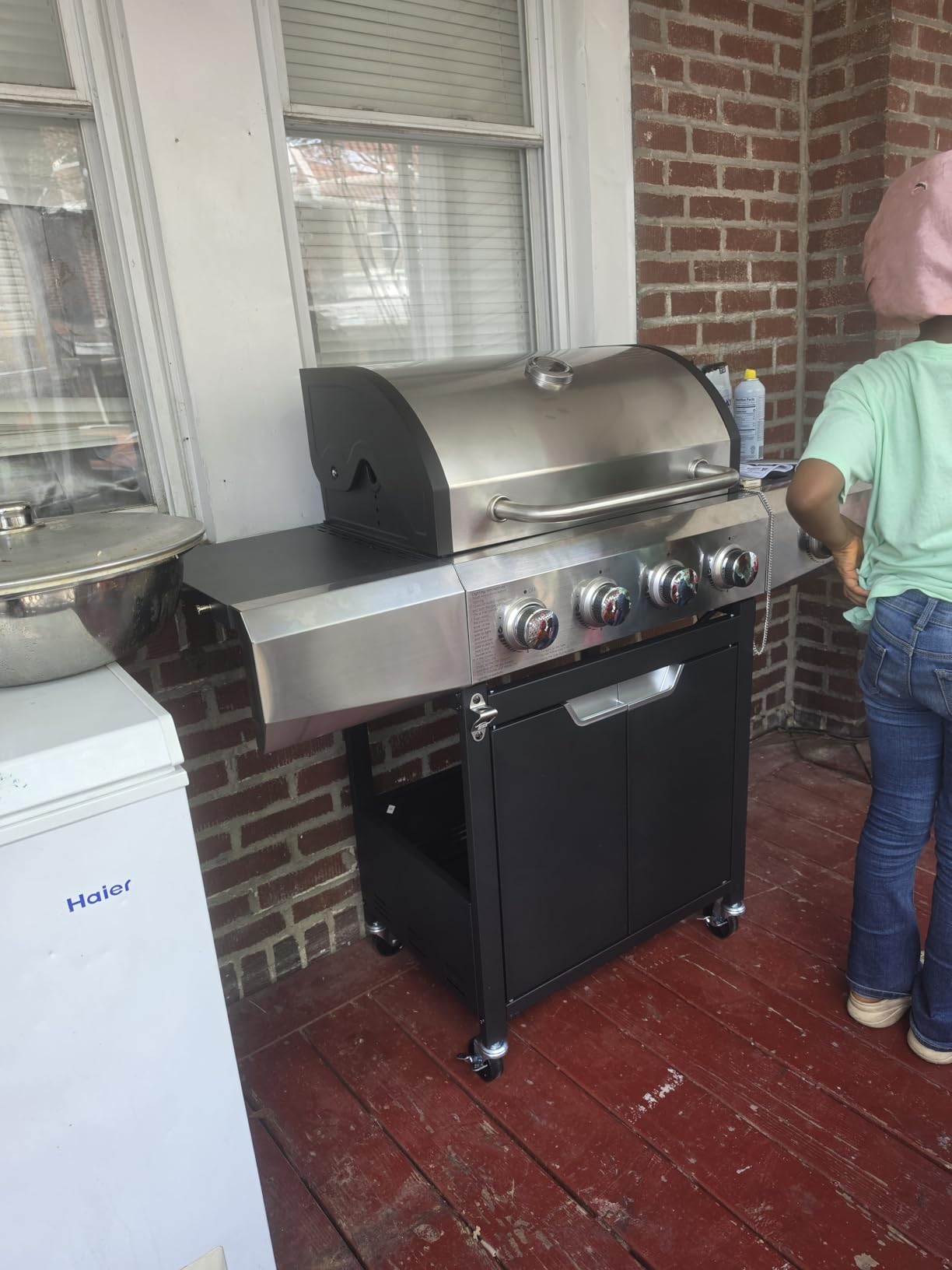 Endark 6-Burner Propane Gas Grill with Side Burner - 68,500 BTU Stainless Steel Outdoor BBQ, Porcelain Coated Grates, Rolling Wheels & Cover for Patio, Backyard, Garden customer photo 1