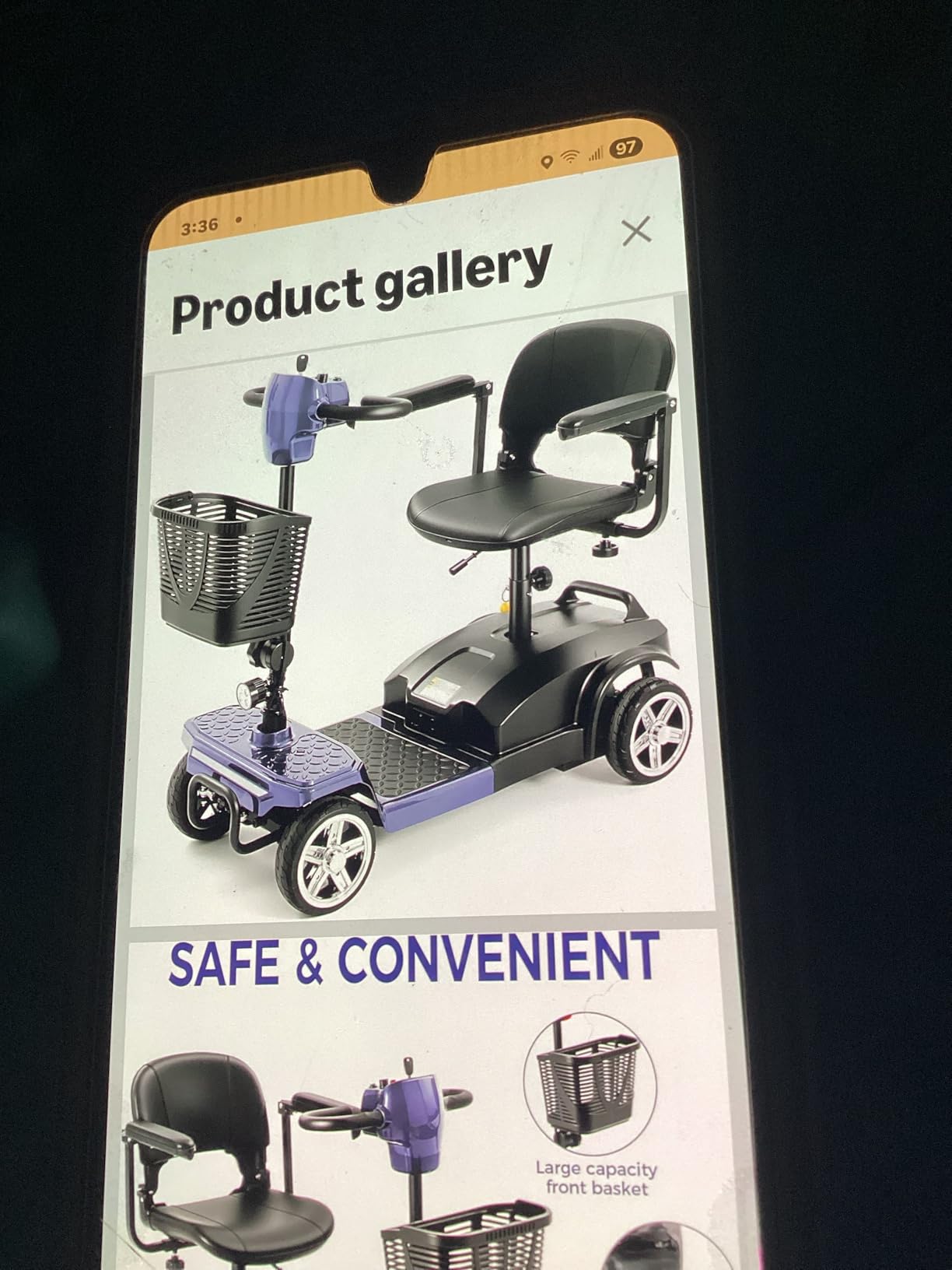 Light Weight Mobility Scooters for Seniors/Adults,Foldable Mobility Scooter customer photo 1