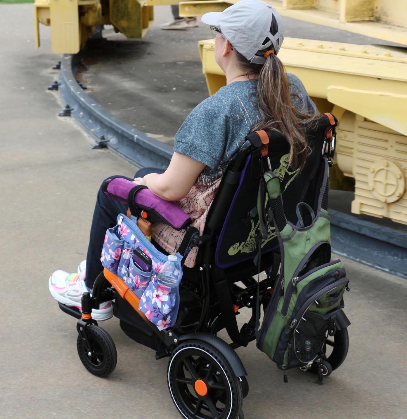 Lightweight Electric Wheelchair for Adults, Orange,15 MI customer photo 2