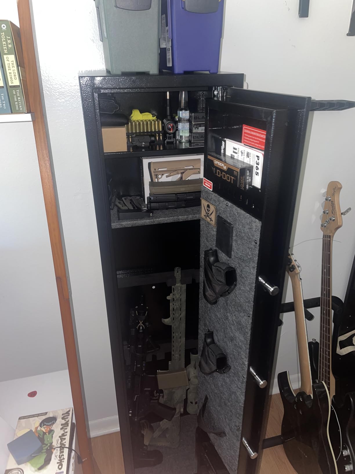 [No Assembly Required]10-12 Gun Safe for Rifles and Pistols, Biometric Gun Safe with Fingerprint and Digital Keypad, 57