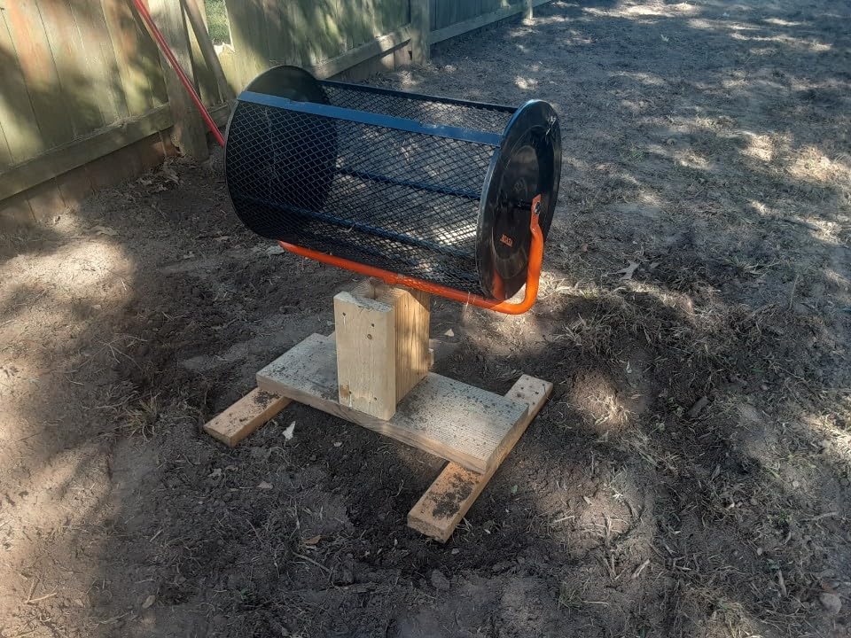 VEVOR Broadcast Spreader 100 lbs Capacity Walk-Behind Push Spreader Black | For Lawn Garden, 0-9.8 ft Spreading Width, 13 in All Terrain Pneumatic Tires, Hopper Grate for Seed Fertilizer Salt Ice Melt customer photo 1