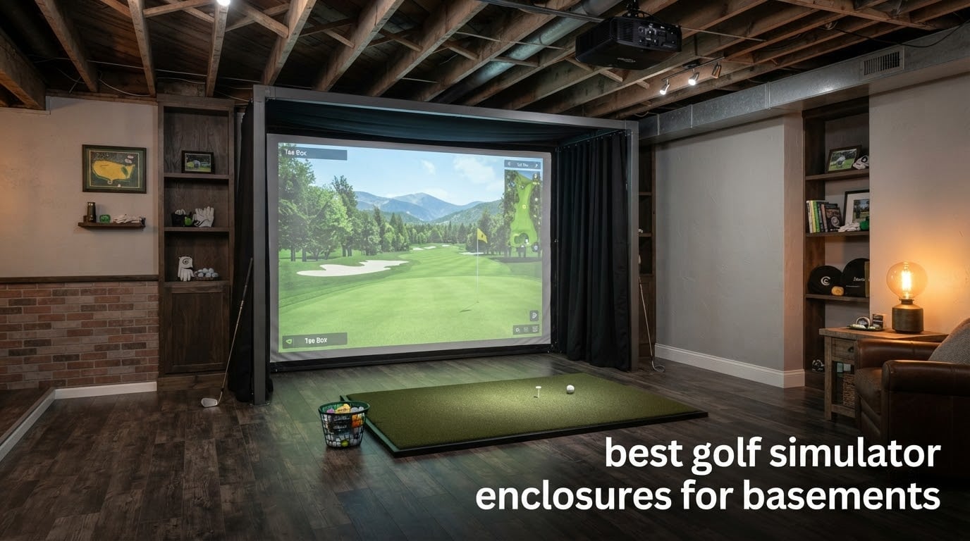 best golf simulator enclosures for basements