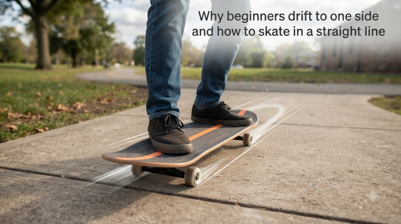 Why beginners drift to one side and how to skate in a straight line