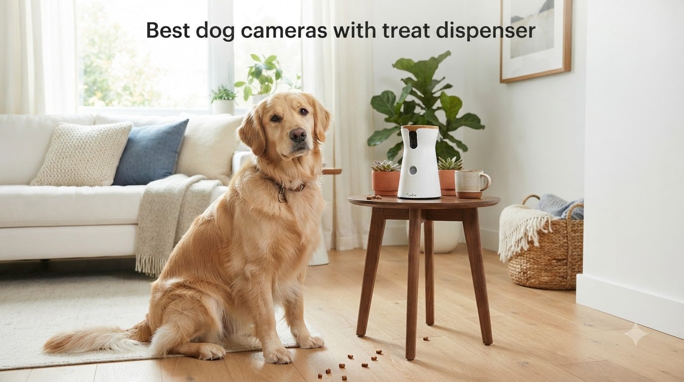 Best dog cameras with treat dispenser