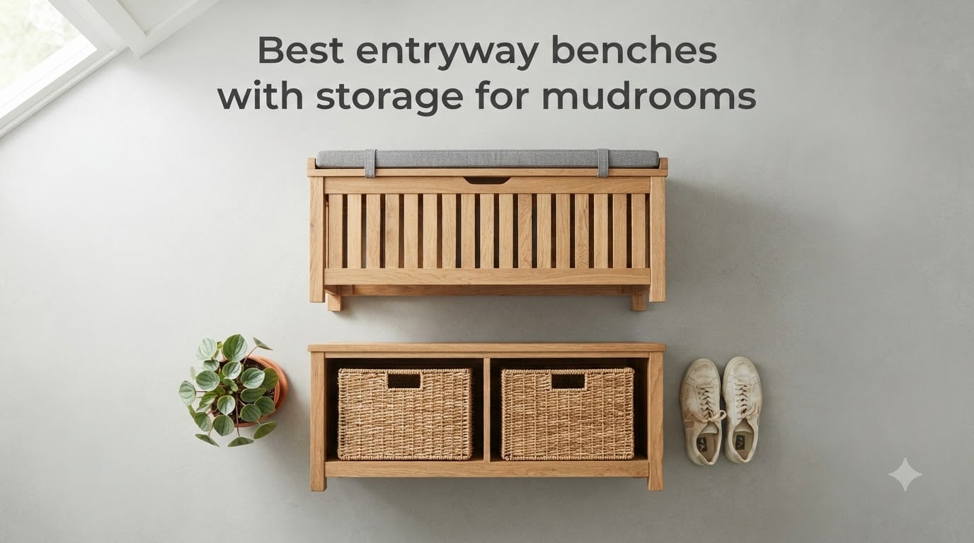 Best entryway benches with storage for mudrooms