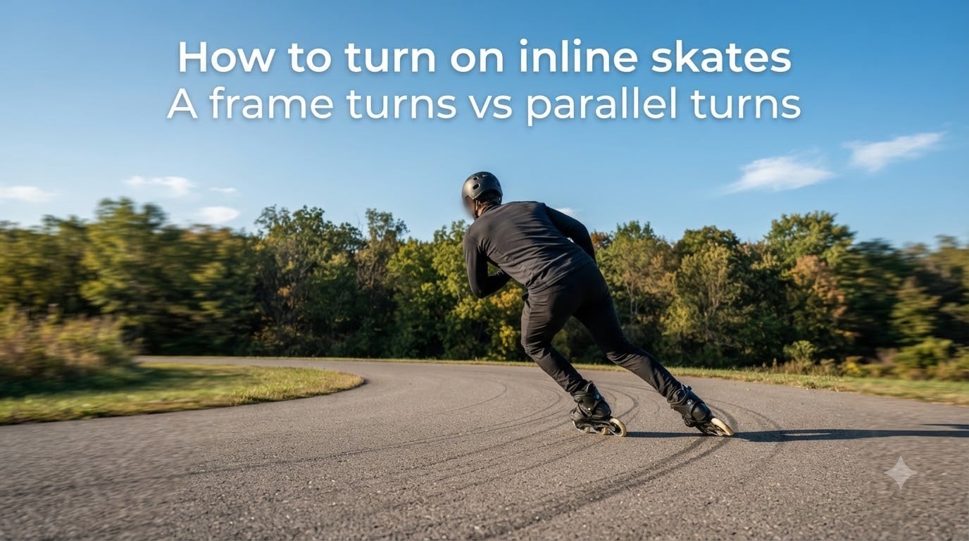 How to turn on inline skates A frame turns vs parallel turns