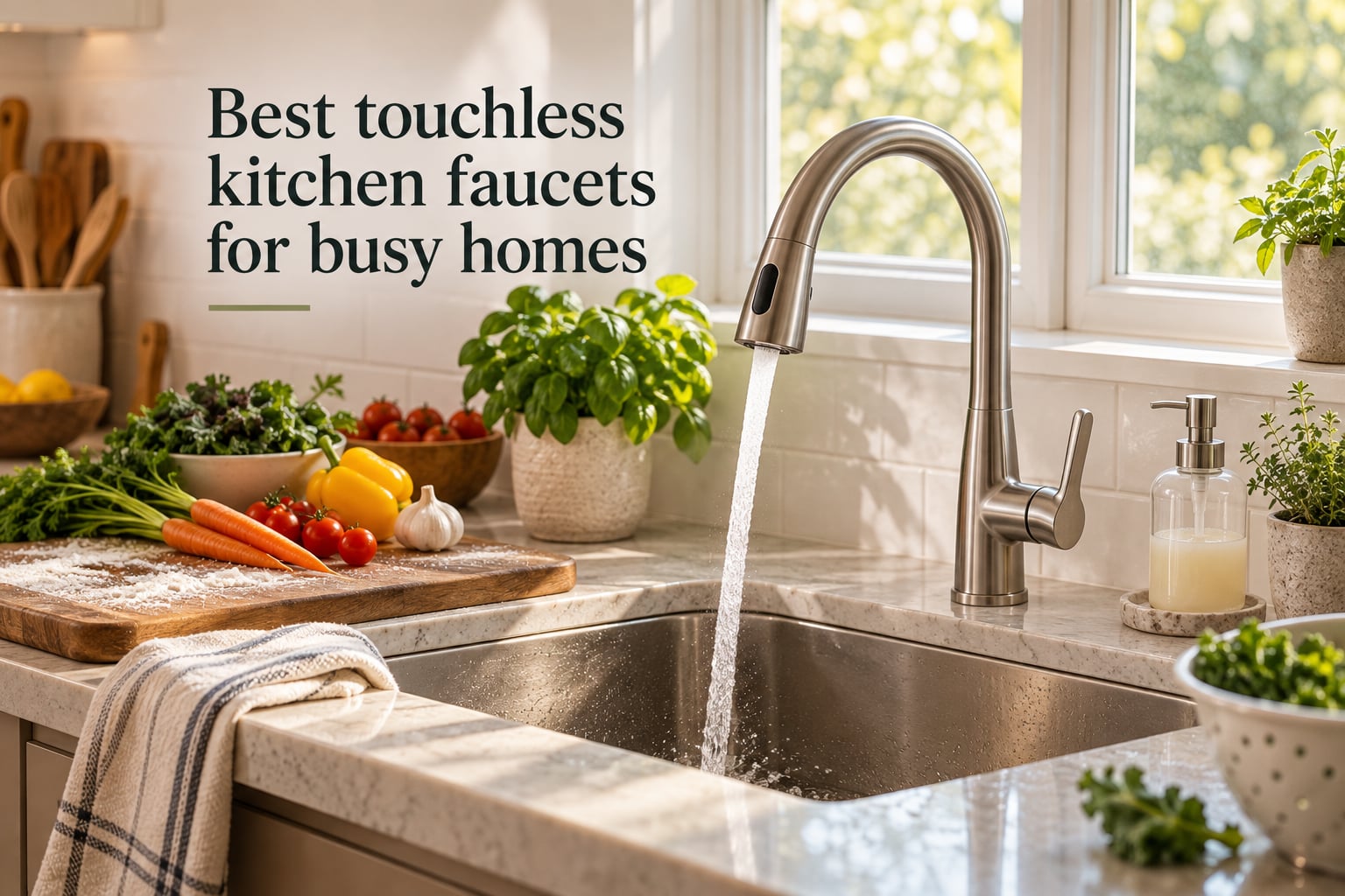 Best touchless kitchen faucets for busy homes