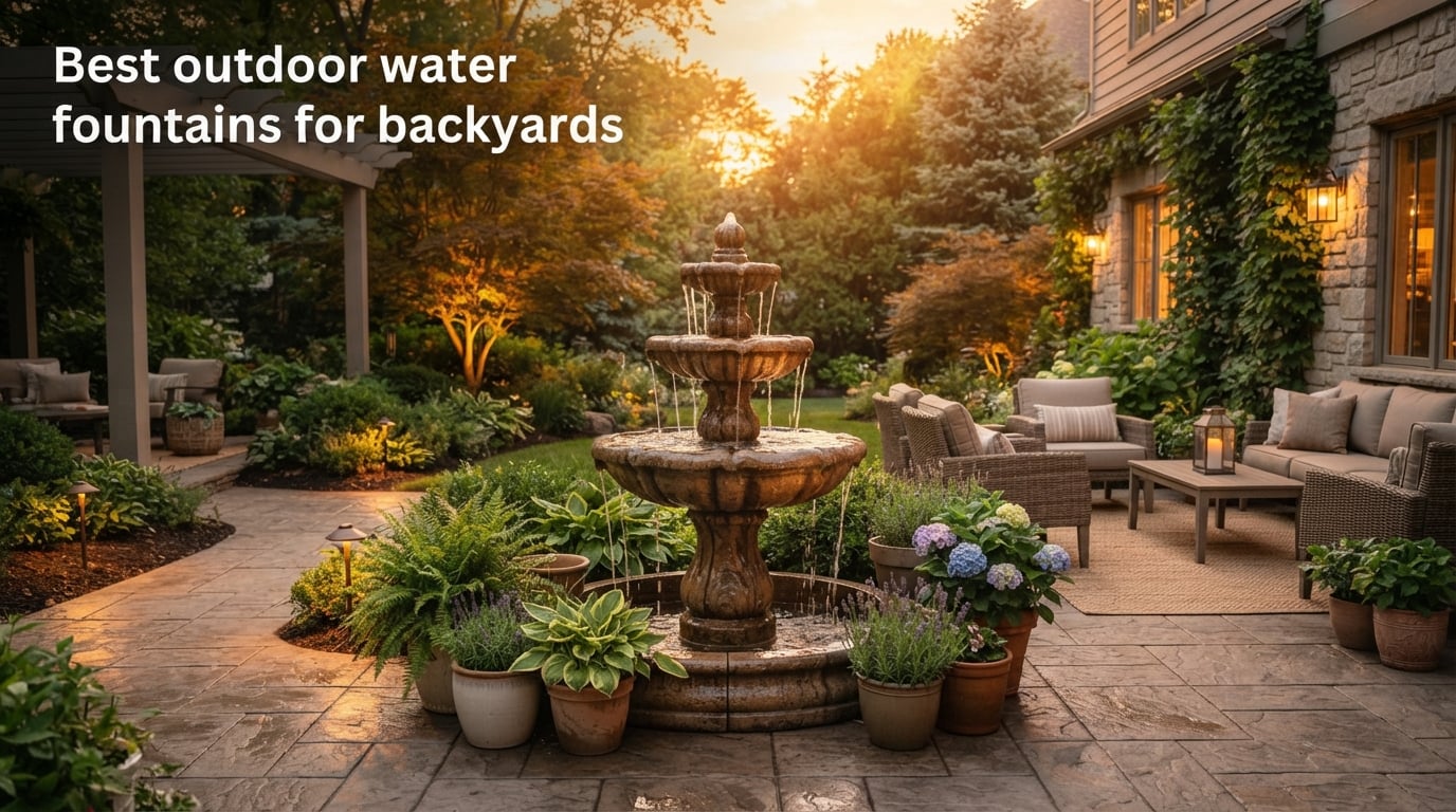 Best outdoor water fountains for backyards