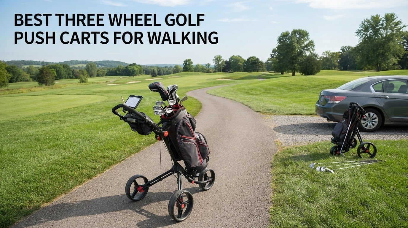 best three wheel golf push carts for walking