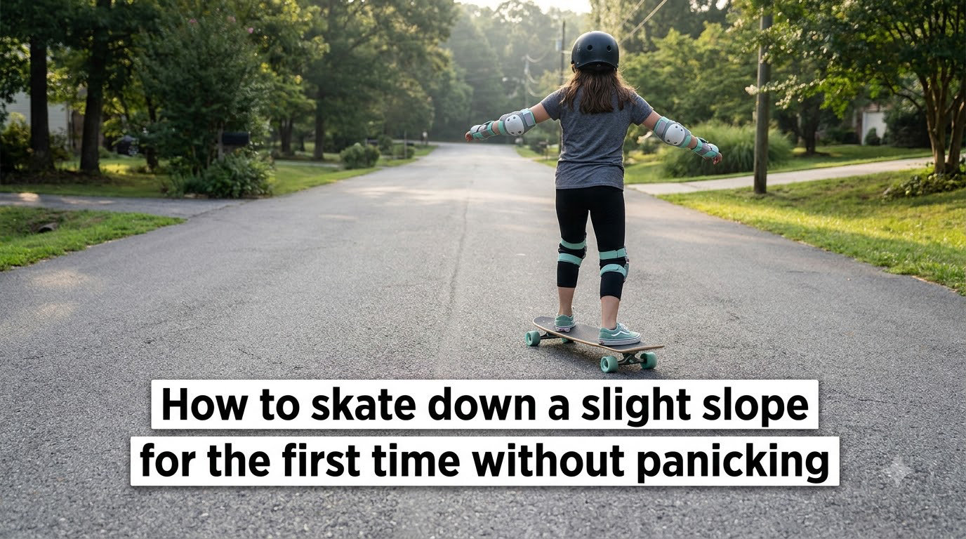 How to skate down a slight slope for the first time without panicking