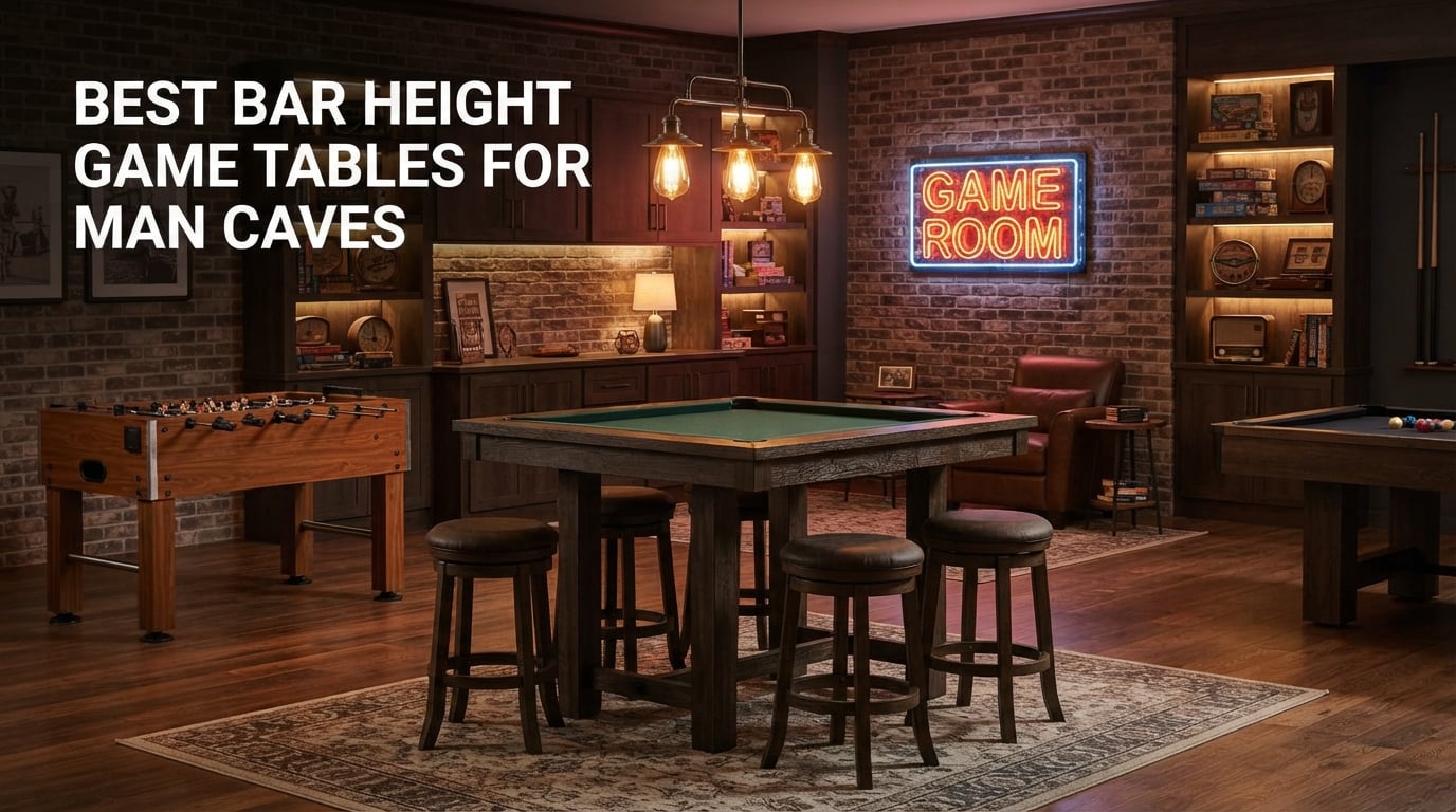 Best bar height game tables for man caves