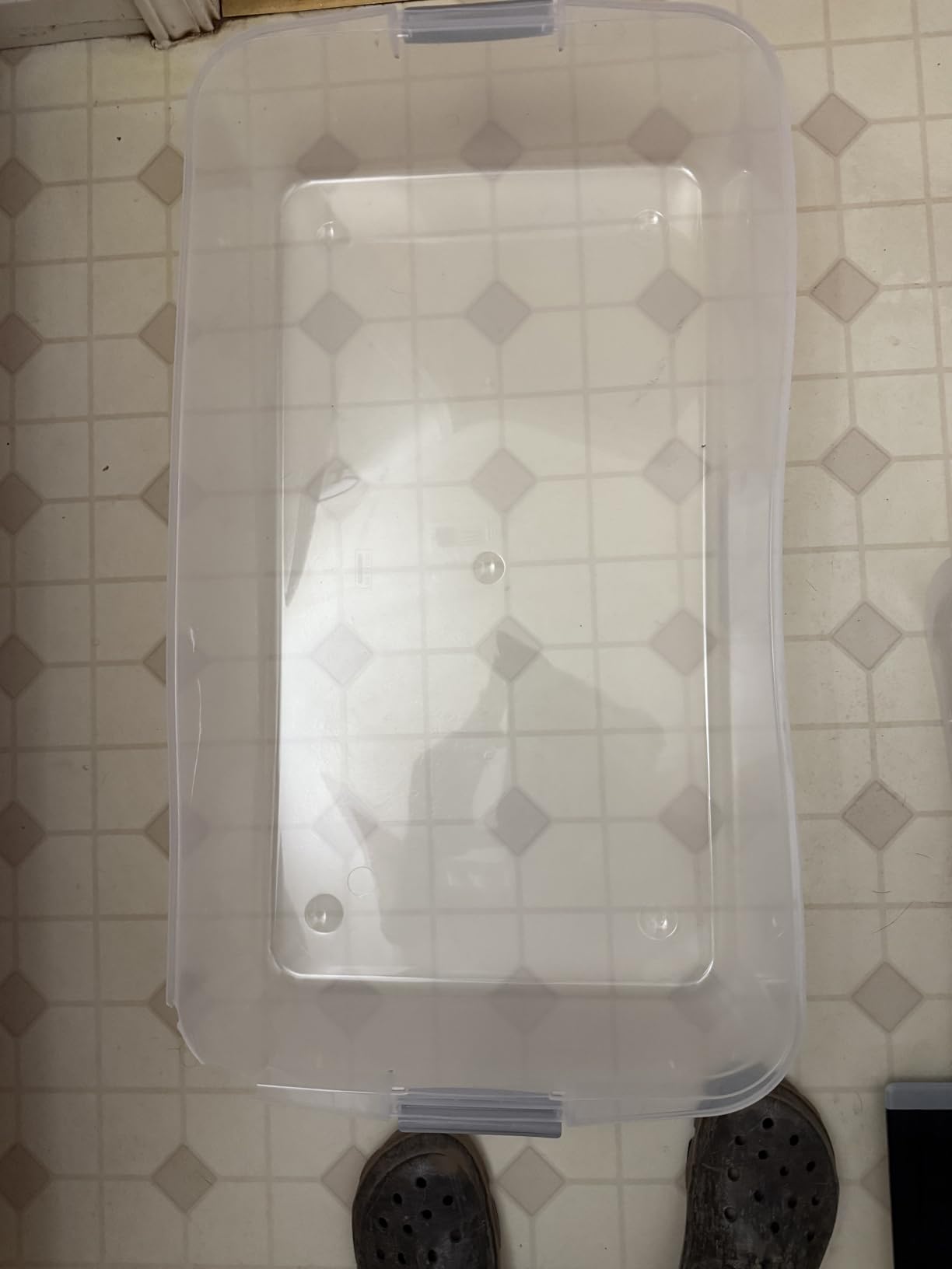 IRIS USA 50 Qt. Long Under Bed Storage Bin with Lids, Clear customer photo 2
