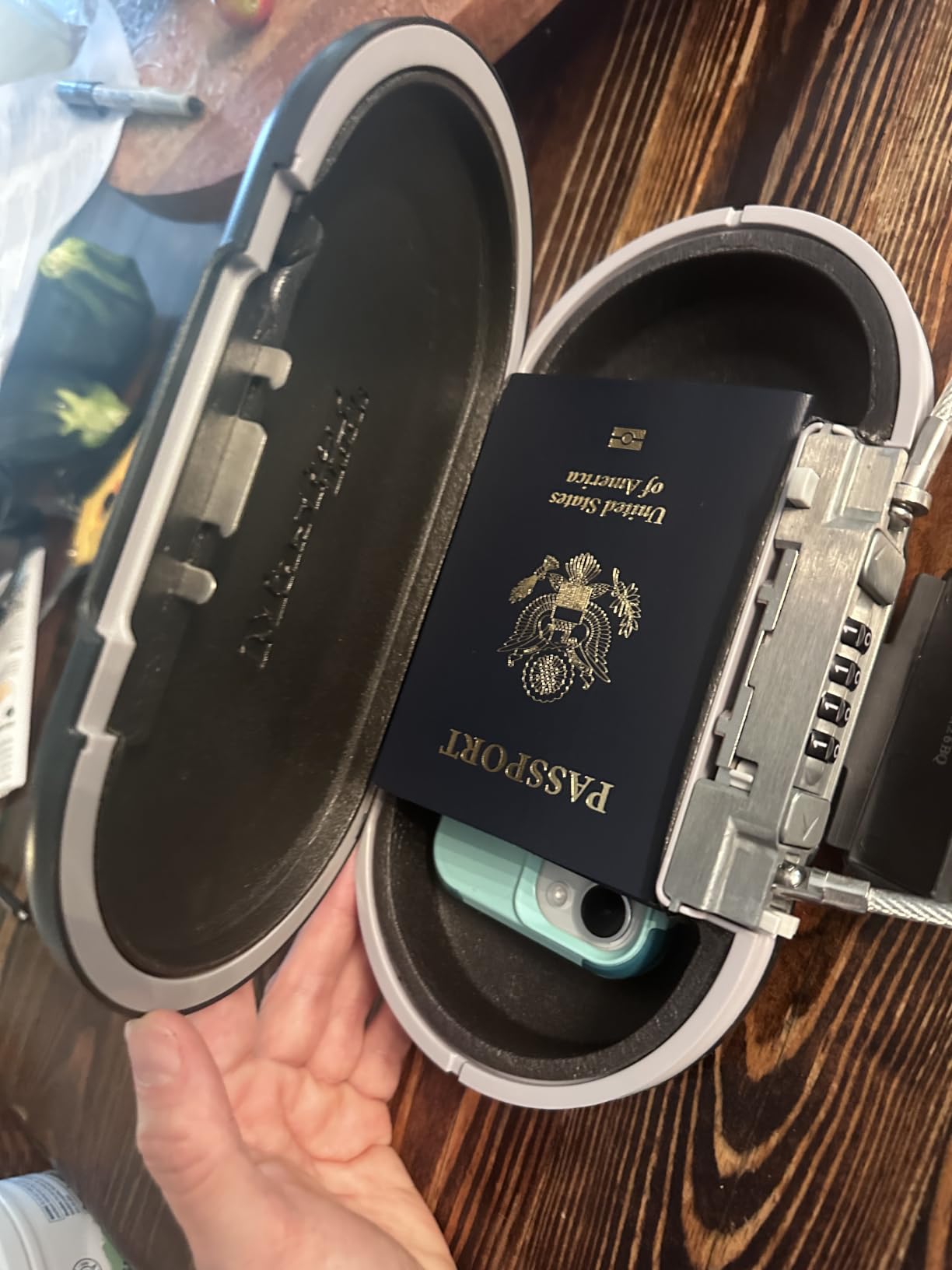 Master Lock Small Travel Safe with Cable, Gray Combination Lock Box, 5900D customer photo 1