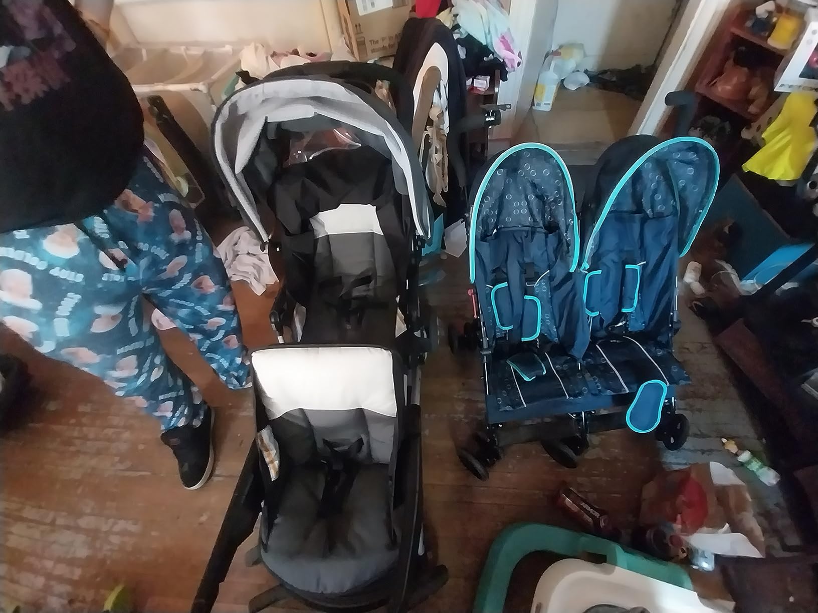Delta Children LX Side by Side Stroller - with Recline, Storage & Compact Fold, Night Sky customer photo 1