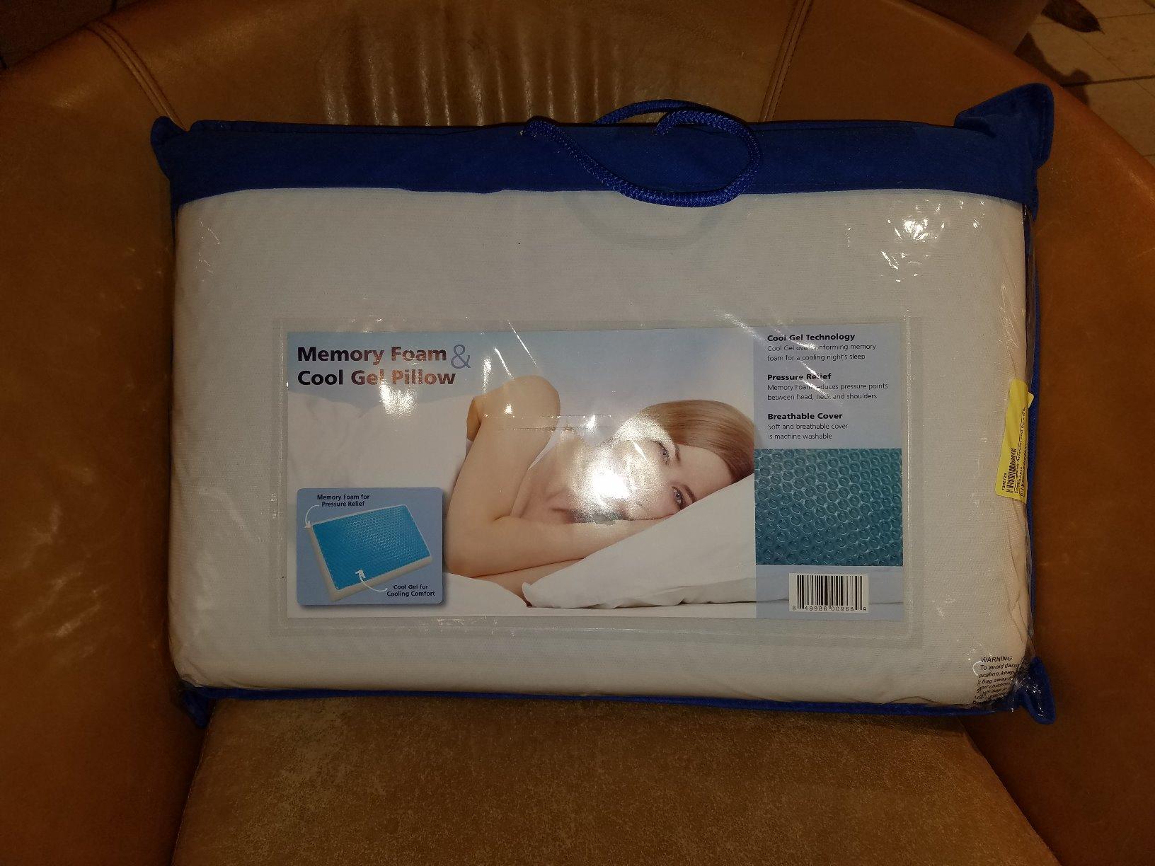 Cool Gel Cooling Pillow for Side Sleepers, Standard Size Memory Foam Pillow for Neck Pain Relief, Medium Firm Ergonomic Contour, Bed Pillows for Sleeping, Back Sleeper Neck and Shoulder Support customer photo 2