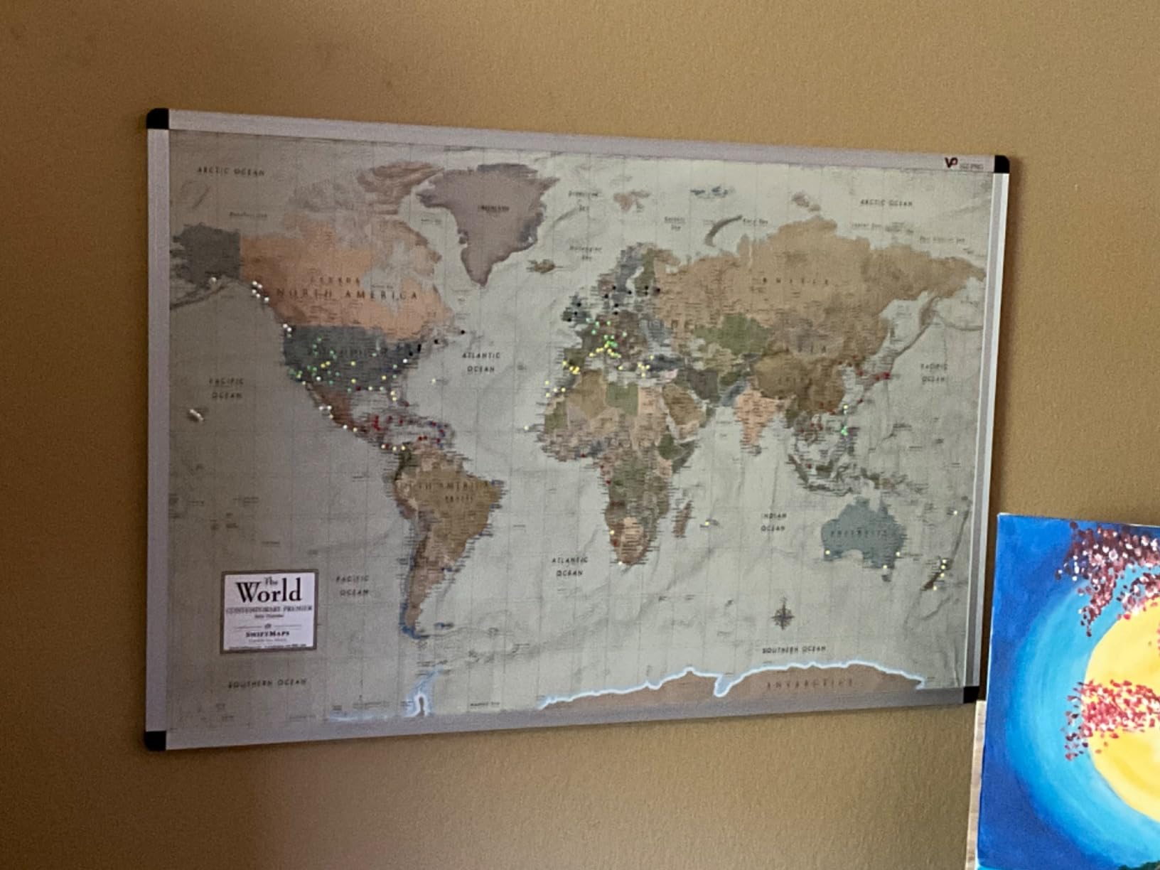 VIZ-PRO Cork Notice Board, 36 X 24 Inches, Silver Aluminium Frame customer photo 1