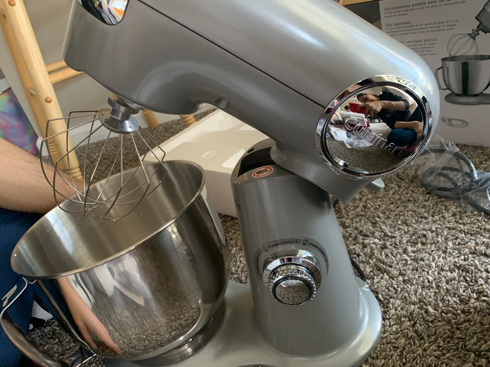 Cuisinart Stand Mixer, 12 Speed, 5.5 Quart Stainless Steel Bowl, Chef’s Whisk, Mixing Paddle, Dough Hook, Splash Guard w/ Pour Spout, White Linen, SM-50NAS, Manual customer photo 2